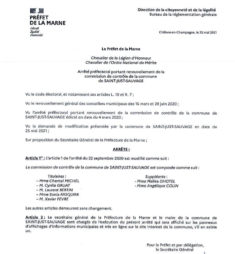COMMISSION CONTROLE